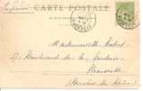 N Y&t 102   CP       BESANCON    Vers MARSEILLE  Le 03 JANVIER 1901 - Brieven En Documenten