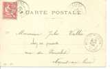 N Y&t 124   CP       BAR/SEINE   Vers    NOGENT  Le 18 SEPTEMBRE  1902 - Covers & Documents