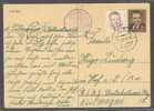 Czechoslocakia Uprated Postal Stationery AS 1949 Purple Censura Censur Zensur Mark To U.S. Zone In Occupied Germany - Cartoline Postali