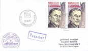 USSR 1987 Cover With Handstamp Of Russian Icebreaker And Boxed Handstamp "Paquebot" From Hammerfest (Norway) To Germany - Schiffahrt