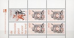 Zeichnungen Für Die Kinder 1982 Niederlande Block 24 ** 3€ Kinder Tiere Katze Children Hoja Cats Sheet Bf NEDERLAND - Unused Stamps