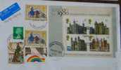 GREAT BRITAIN UK GB LONDON 1980 MS MINI SHEET UNIFORM POSTAGE RELIGION CHRISTMAS USED USATO Complete Cover 2009 - Lettres & Documents