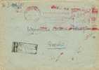 Carta Certificada WARSZAWA (Polonia) 1958. Ministerio. Franqueo Mecanico - Brieven En Documenten