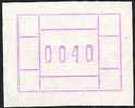 FRAMA-Probedruck, Typ 5 NUR Werteindruck, Farbe Lila - Automaatzegels [ATM]