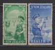 New Zealand Used 1958, Health, Set Of 2, Girl & Boys Brigade, Music Instrument, Camping Tent - Gebraucht