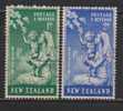 New Zealand Used 1949, Health, Set Of 2, Nurse & Child, Flowers. - Used Stamps