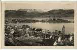 Rapperswil - Vue Générale Et Lac Sur Fond De Montagnes Enneigées - Rapperswil-Jona