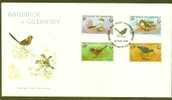 Guernsey 1978 Birds Oiseaux  Aves Gannet Firecrest Warbler Redshank FDC - Albatro & Uccelli Marini