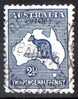 Australia 1913 21/2d Indigo Kangaroo 1st Watermark (Wmk 8) Used - Actual Stamp Registered NSW - SG4 - Usados