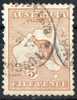 Australia 1913 5d Brown - Chestnut Kangaroo 1st Watermark (Wmk 8) Used  - Double Cancel SG8 - Used Stamps