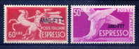 1950 - SASSONE N. 6-7 ESPRESSI COMPLETE SET MNH ** - Poste Exprèsse