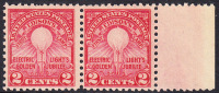 !a! USA Sc# 0655 MNH Horiz.PAIR W/ Right Margin - Electric Lights Golden Jubilee - Nuevos