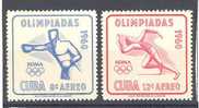 Cuba Yvert N° A 212/3**; Boxe; Course à Pied - Airmail