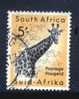 SOUTH AFRICA - 1954 GIRAFFE ANTELOPE WMK FINE CDS USED - Used Stamps