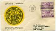 1936  Arkansas Centennial  Sc 803  Linprint Cachet - 1851-1940