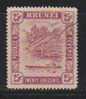 Brunei Used Hinged 1947, River View, 25c Purple, ( 14 1/2 X 13 1/2 ), As Scan - Brunei (...-1984)