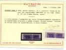 TRIESTE A 1949 - 1953 AMG-FTT OVERPRINTED PACCHI POSTALI  LIRE 10 VARIETA' SOPRASTAMPA SMOSSA MNH CERTIFICATO RAYBAUDI - Postal And Consigned Parcels