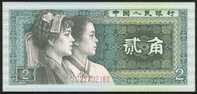 Billet De Banque Neuf - 2 Jiao - N° UG22402160 - Zhongguo Renmin Yinhang - Chine - 1980 - China