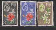 Fiji 1959 & 1962 Used, 3v Orchids, Flowers, - Fidschi-Inseln (...-1970)