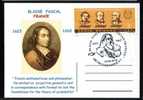 2008 Very Rare POSTCARD  BALAISE PASCAL FRENCH MATHEMATICIEN AND PHILOSOPHER.(B) - Fisica