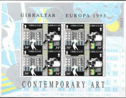 1993 Gibraltar  Sheet  Yv. 663-6 Mi. 654-7 **MNH Europa - 1993