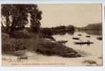 Cpa ACHERES La Croix D'acheres Et Bords De Seine - Barque Et Promeneurs Ed Monet - Acheres