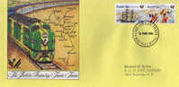 Jubilee De L'Etat D'Australie Du Sud (150 Ans). Ligne Chemin De Fer De Millicent A Broken Hill - Storia Postale