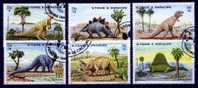 Sao Tome Und Principe, 1982, Mi 778-783, Gestempelt, Dinosauriere (Dino) @ - Fossielen