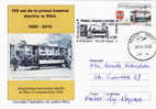 The First Electric Tram In 1905 Sibiu,commemorative Cover Obliteration Stamps Concordante Sent To Mail In First Day!! - Tramways