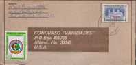Honduras Commercial Letter, Basilica, Surcharge Overprint, Sent To USA - Honduras