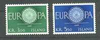 IJSLAND  EUROPA ZEGELS   1960 ** - 1960