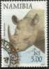 Namibia - 1997 Flora And Fauna $5 Rhino Used - Neushoorn