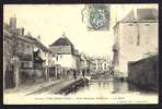 CPA  ANCIENNE- FRANCE- IS-SUR-TILLE (21)- RUE HOPITAL NICOLAS- LE BIEF- TRES BELLE ANIMATION- PASSERELLES- CANARDS- - Is Sur Tille