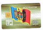 MOLDAVIA (MOLDOVA)   - MOLDTELECOM  CHIP   - 1997 ARCO DI TRIONFO   100 UNITA' 12.97   - USATA (USED) -  RIF. 1548 - Moldavië