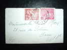 MIGNONNETTE TYPE IRIS ET MERCURE TARIF A 1,50 F OBL. 08-01-1942 AULNAY  S BOIS (93 SEINE SAINT DENIS) - Tarifas Postales