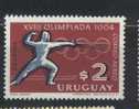 URUGUAY  PA 273   **  JO 1964   Escrime - Esgrima