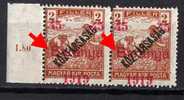 U-51  JUGOSLAVIA 1919 UNGARN BARANYA OVERPRINT Moved ERROR -B-  TYP I-TYP II- NEVER HINGED INTERESSANTE - Baranya