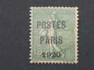 France - Semeus Lignée 15c Vert Préoblitérée YT N°25 (Paris 1920) Sans Gomme. - 1893-1947