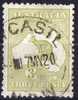 Australia 1915 3d Yellow-olive Kangaroo 3rd Watermark (Wmk 10) Used - Actual Stamp -Newcastle - SG37 - Used Stamps