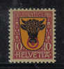 H168 - SVIZZERA 1918 , Pro Juventute N. 168  *  Linguella Forte - Unused Stamps