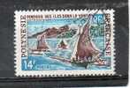 POLYNESIE 14f Sépia Bleu Vert Foncé 1966 N°39 - Used Stamps