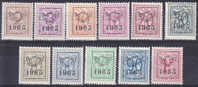 BELGIË - OBP - 1965 - PRE 758/768 (58 Type F) - MNH** - Typos 1951-80 (Ziffer Auf Löwe)