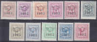 BELGIË - OBP - 1965 - PRE 758/768 (58 Type F) - MNH** - Typos 1951-80 (Chiffre Sur Lion)