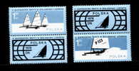 POLAND 1978 6TH WORLD CHAMPIONSHIPS IN ICE YACHTING WITH LABEL TYPE 2 NHM Winter Sports Boats Yachts - Unused Stamps