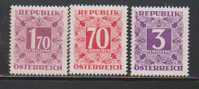 Austria MNH No Gum 1949, 3v Postage Due, - Segnatasse