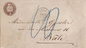 2185# SUISSE ENTIER POSTAL Obl BUDRY 1875 Canton De NEUFCHATEL Pour BALE LETTRE COVER - Brieven En Documenten