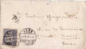 2190# SUISSE Y&T N° 46 DEESSE ASSISE / LETTRE Obl BERN 1879 Entrée BESANCON Pour NANCY MEURTHE & MOSELLE COVER - Cartas & Documentos