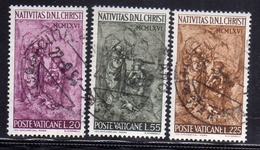 CITTÀ DEL VATICANO VATICAN VATIKAN 1966 NATALE CHRISTMAS NOEL WEIHNACHTEN SERIE COMPLETA COMPLETE SET USATA USED OBLITER - Used Stamps
