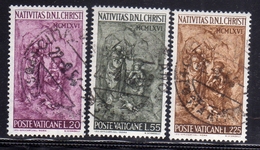 CITTÀ DEL VATICANO VATICAN VATIKAN 1966 NATALE CHRISTMAS NOEL WEIHNACHTEN SERIE COMPLETA COMPLETE SET USATA USED OBLITER - Oblitérés