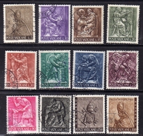 CITTÀ DEL VATICANO VATICAN VATIKAN 1966 LAVORO LABOUR SERIE COMPLETA COMPLETE SET USATA USED OBLITERE' - Used Stamps